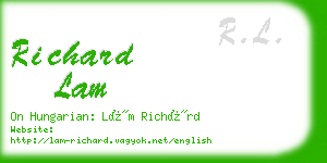 richard lam business card